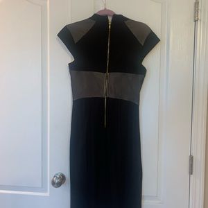 Ladies dress black with grey trim size small